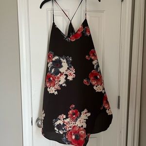 Free people pink gray floral dress